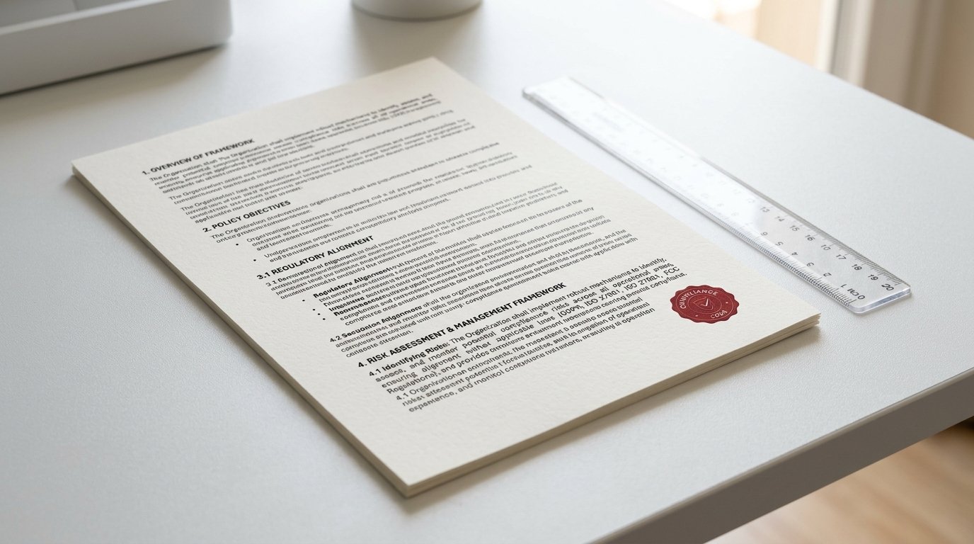 Compliance-Dokument mit DSGVO- und EU-AI-Act-Paragrafen für KMU-Kontext